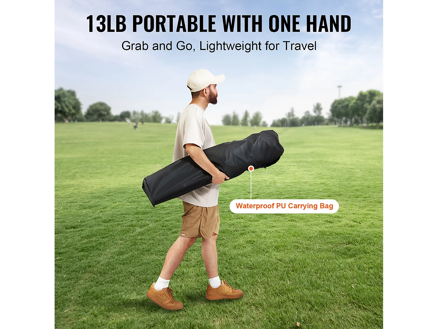 Chaise de Camping SucceBuy, Portable Chaise d'Extérieur Pliante Robuste avec Porte-Gobelet