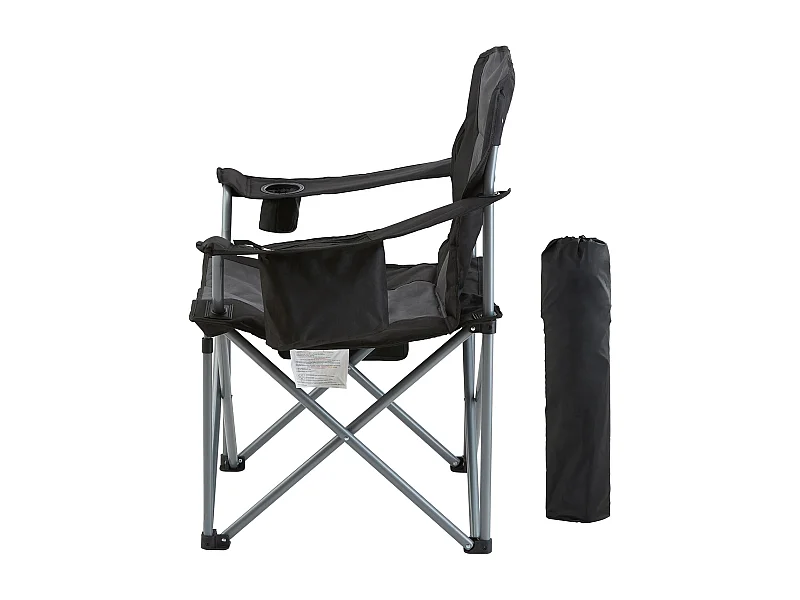 Chaise de Camping SucceBuy, Portable Chaise d'Extérieur Pliante Robuste avec Porte-Gobelet