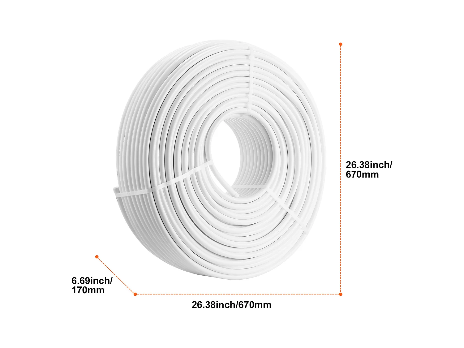 Tube PEX-AL-PEX SucceBuy, Tuyau Composite Aluminium-Plastique de 200 m avec Barrière à l'Oxygène