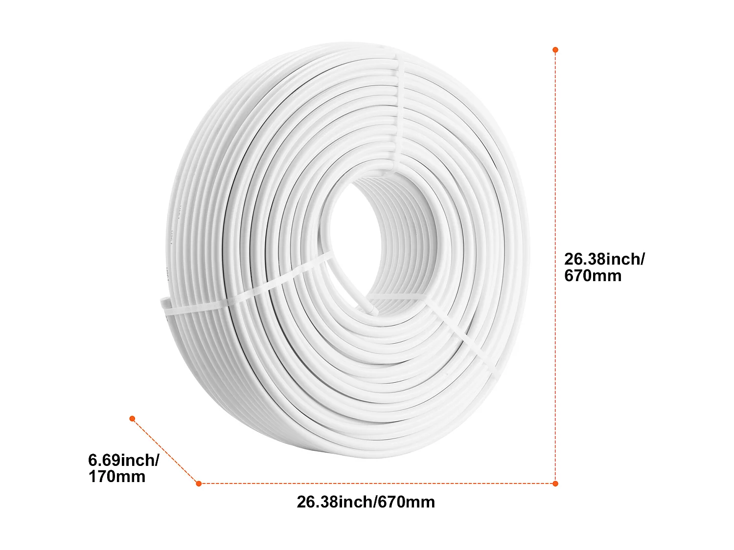 Tube PEX-AL-PEX SucceBuy, Tuyau Composite Aluminium-Plastique de 200 m avec Barrière à l'Oxygène