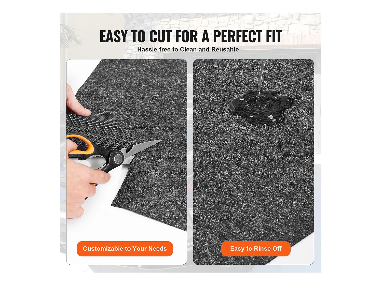 Tapis de Sol de Garage SucceBuy 2.68 x 6.7 m, Antidérapant, Résistant, Imperméable