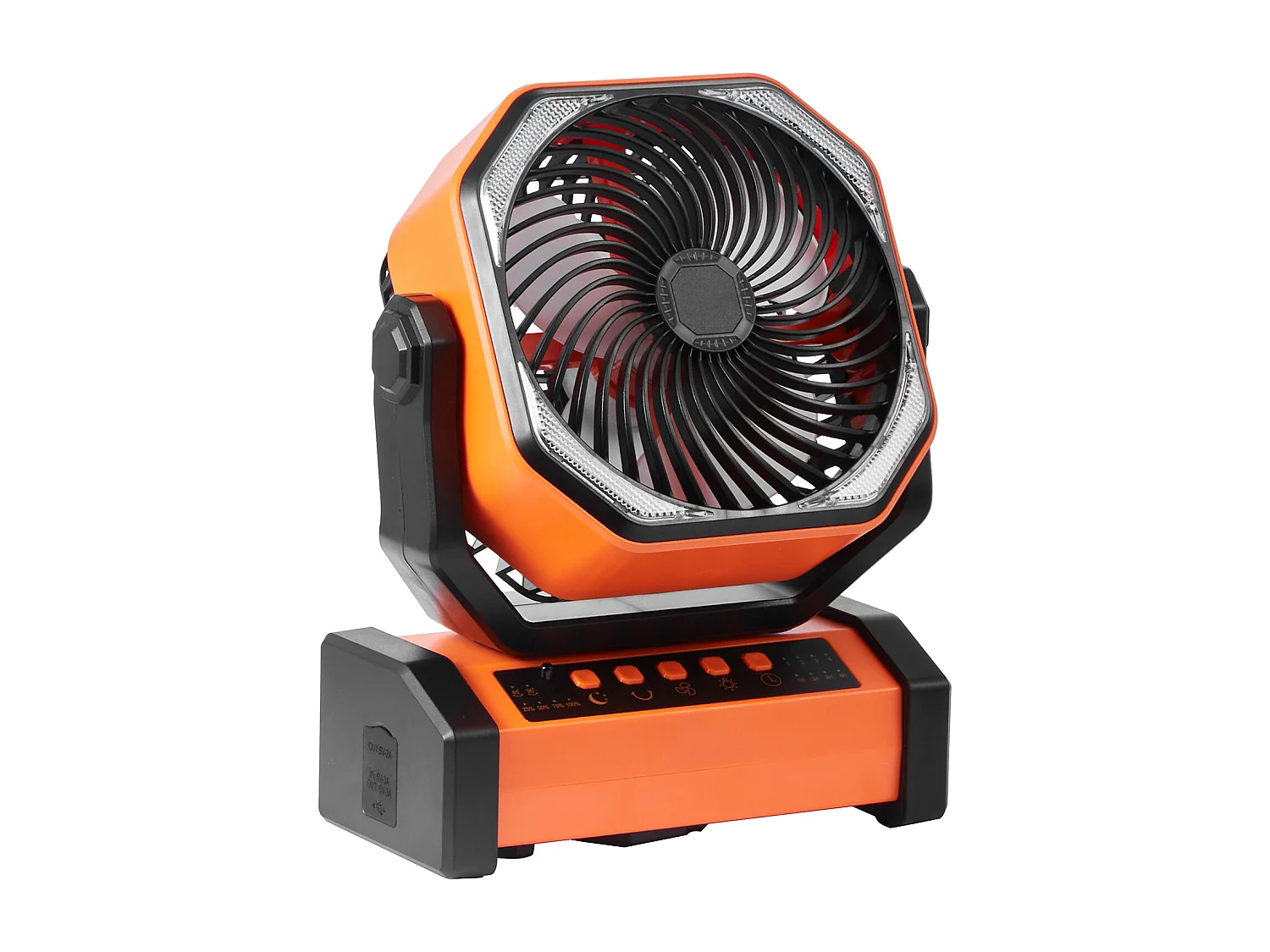 Ventilateur Portable SucceBuy 20,32 CM, Rechargeable avec Lanterne LED, 4 Vitesses Réglables