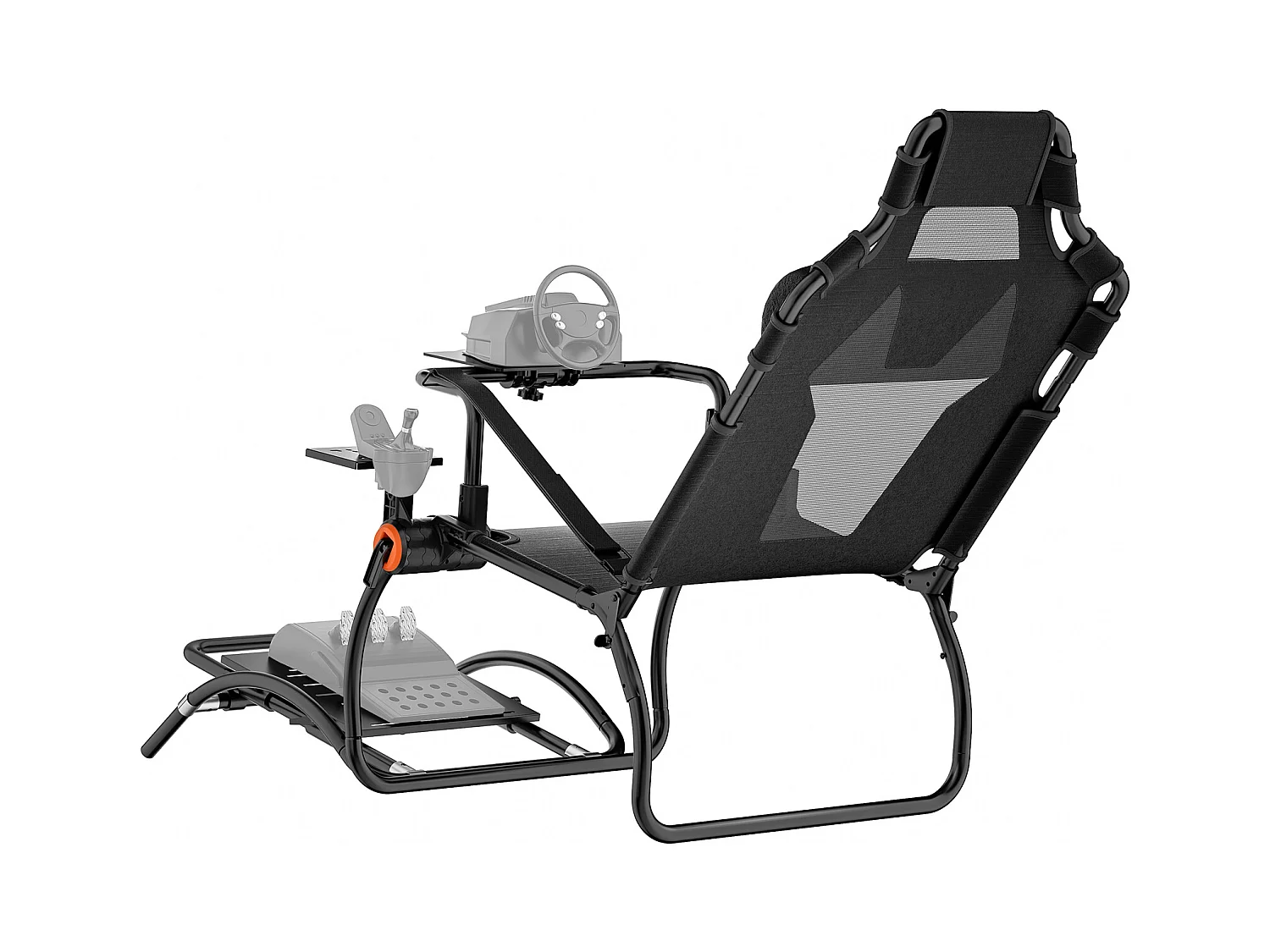 Support de Volant de Course Pliable SucceBuy, Cockpit de Qualité en Acier au Carbone, Hauteur du Volant Réglable