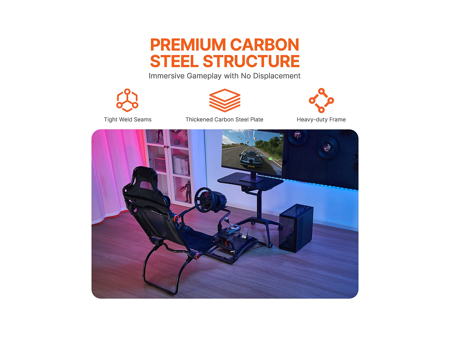 Support de Volant de Course Pliable SucceBuy pour Logitech G923/G920/G29, Mode GT/Formule