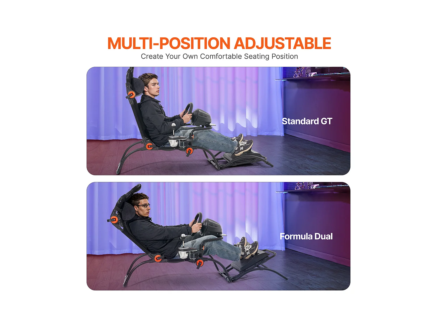 Support de Volant de Course Pliable SucceBuy pour Logitech G923/G920/G29, Mode GT/Formule