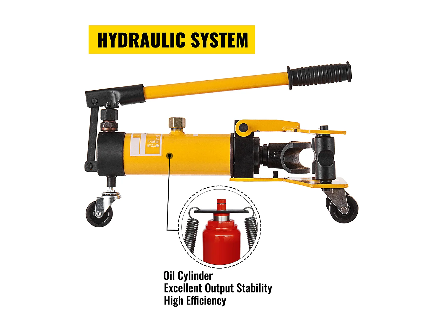 Buizenbuiger SucceBuy 10 ton Handmatige Hydraulische Pijpenbuiger, 0,635-2,54 cm Pijpenbuiger, 6 Matrijzen, Hydraulisch Pijpgereedschap voor Verwarming en Bouw