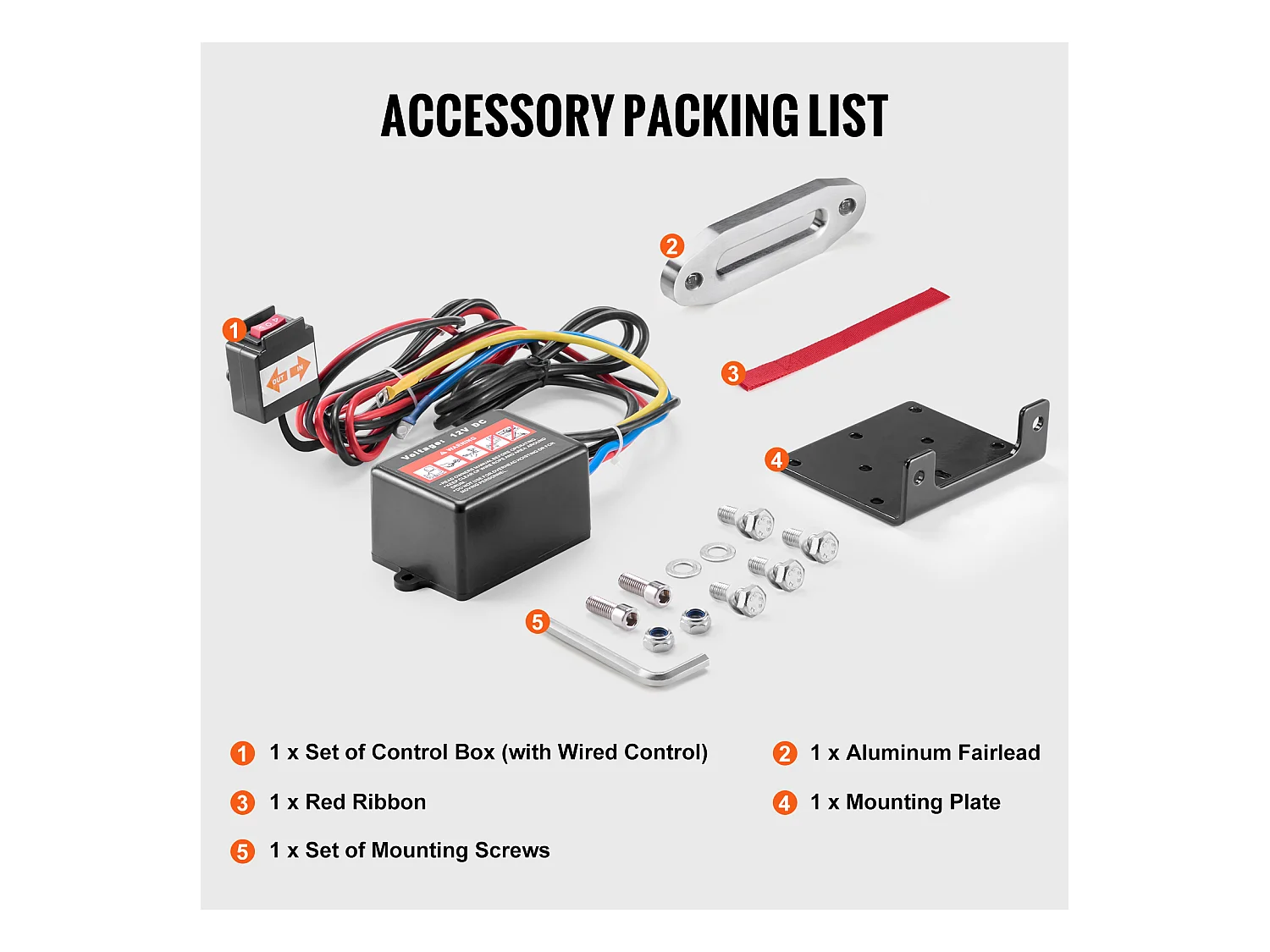 Elektrische Winde SucceBuy 1588 kg, ATV/UTV, Synthetisches Seil, Wasserdicht, Kabelgebundene Steuerung