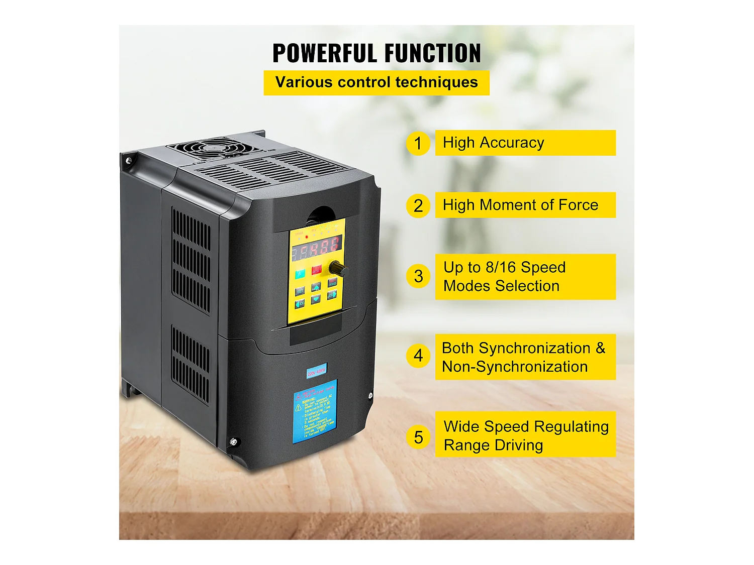 Variateur de Fréquence SucceBuy, 4 kW 220 V 5,5 HP, CNC Régulateur pour Moteur Machine Commande de Vitesse