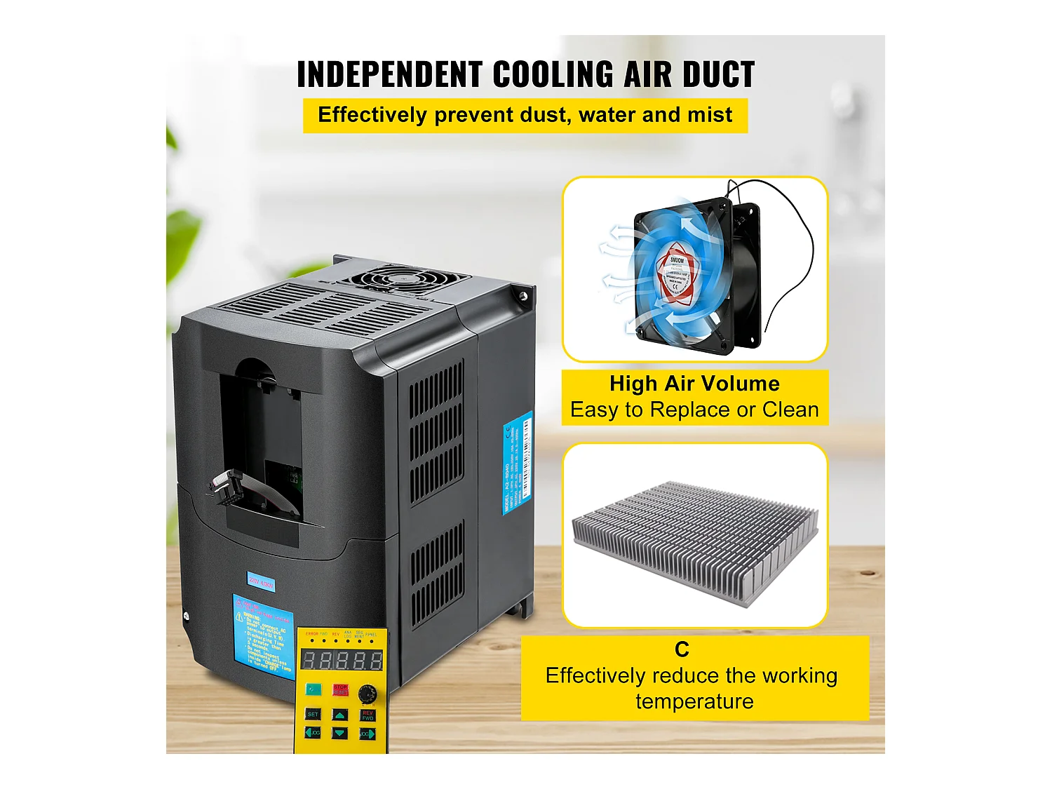 Variateur de Fréquence SucceBuy, 4 kW 220 V 5,5 HP, CNC Régulateur pour Moteur Machine Commande de Vitesse