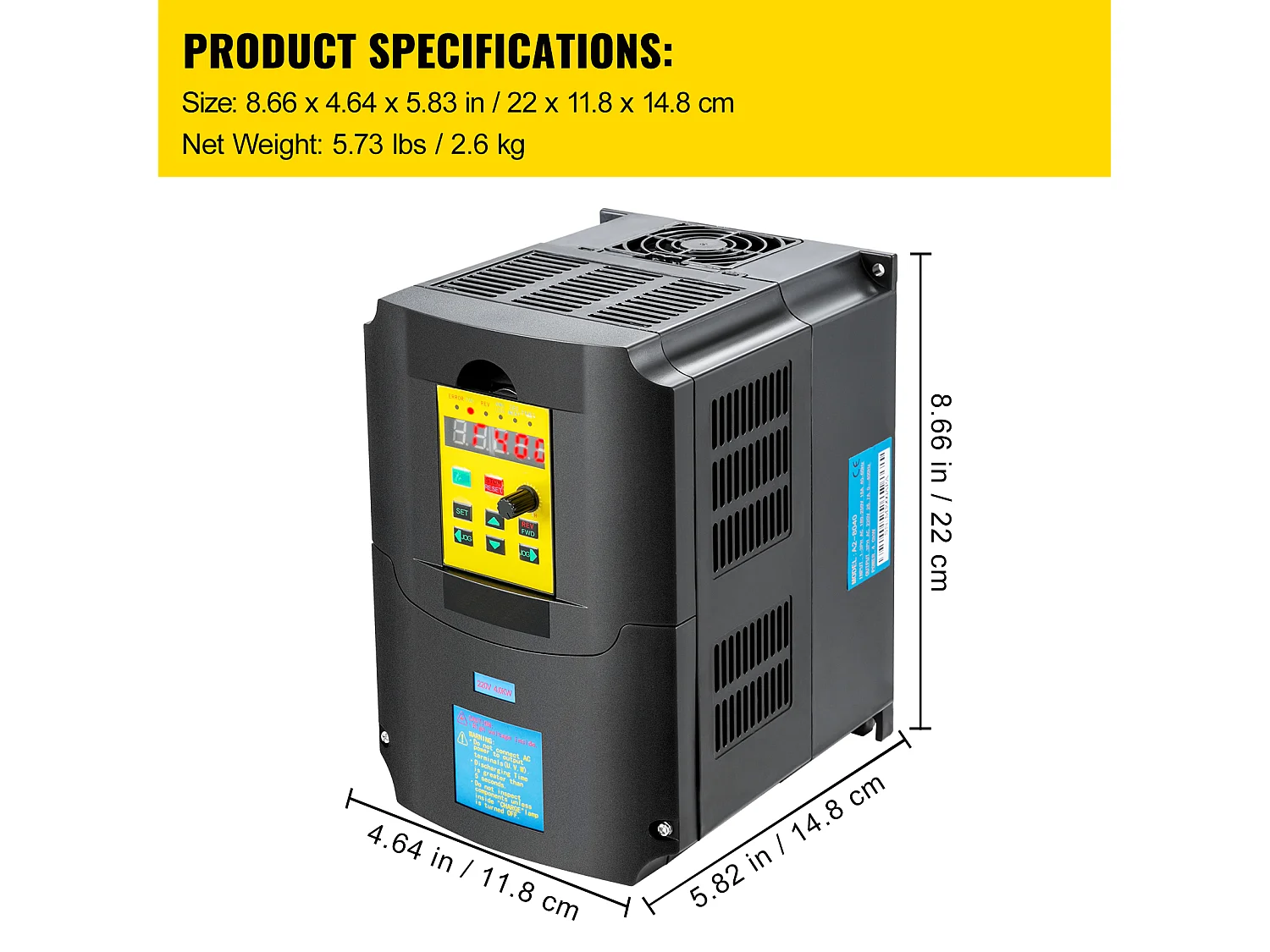 Variateur de Fréquence SucceBuy, 4 kW 220 V 5,5 HP, CNC Régulateur pour Moteur Machine Commande de Vitesse