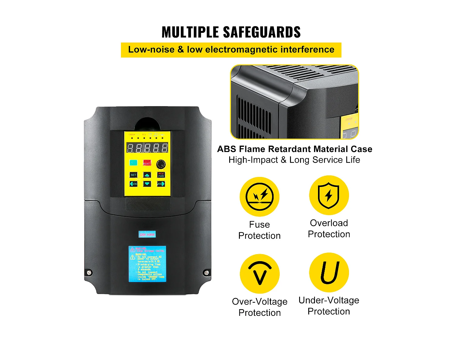 Variateur de Fréquence SucceBuy, 4 kW 220 V 5,5 HP, CNC Régulateur pour Moteur Machine Commande de Vitesse