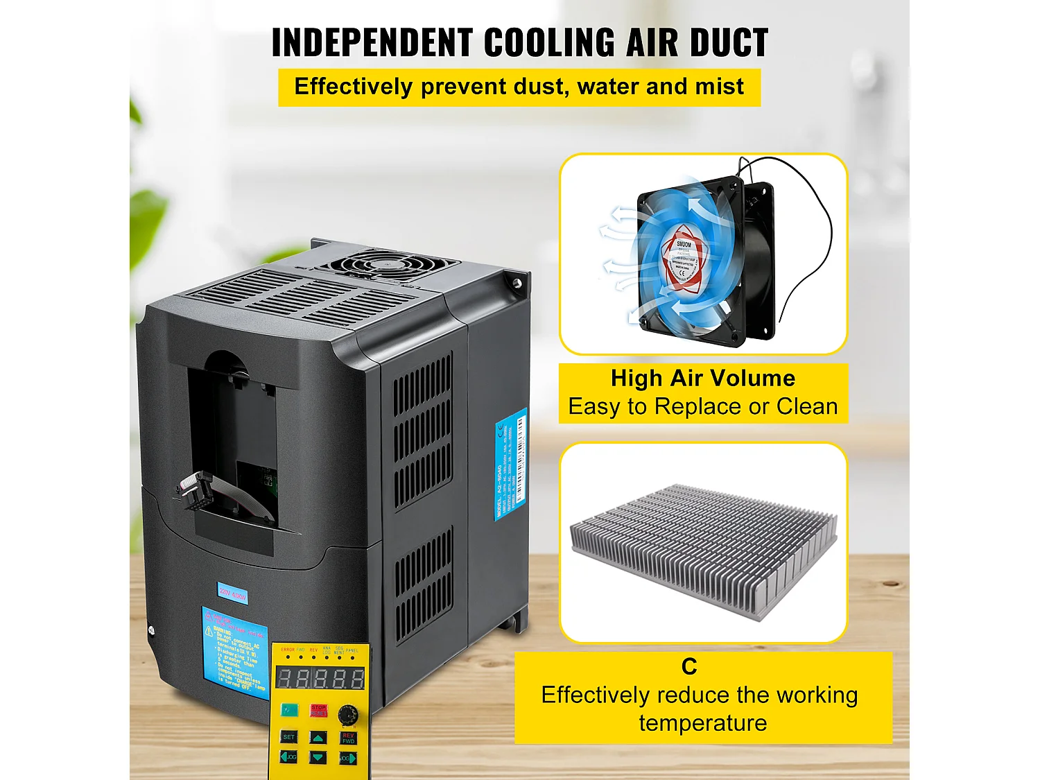 Variateur de Fréquence SucceBuy, 4 kW 220 V 5,5 HP, CNC Régulateur pour Moteur Machine Commande de Vitesse