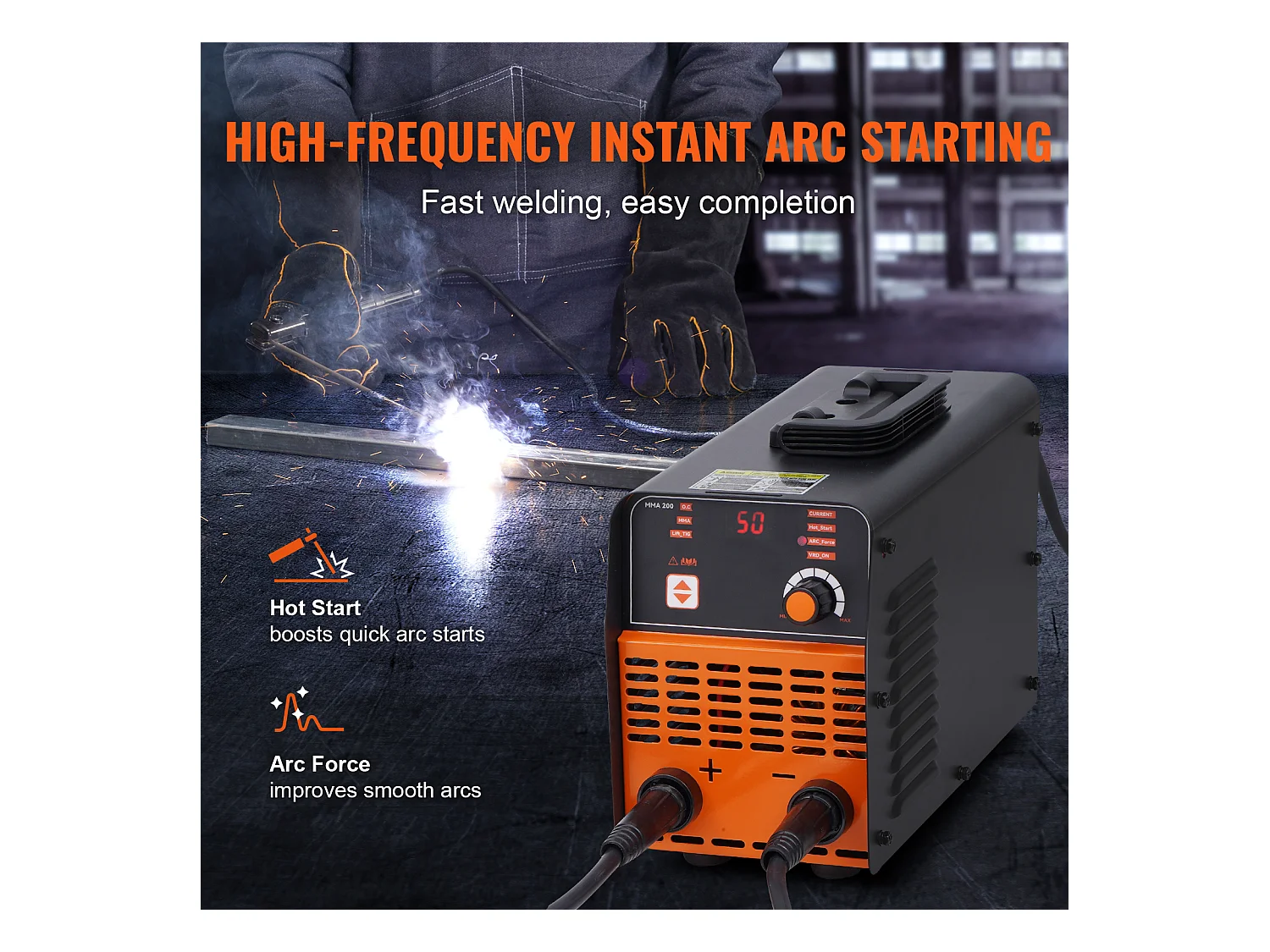 Soudeuse SucceBuy 220V 160A Machine de Soudage à l'Arc Soudeuse TIG à Démarrage à Chaud 2 en 1