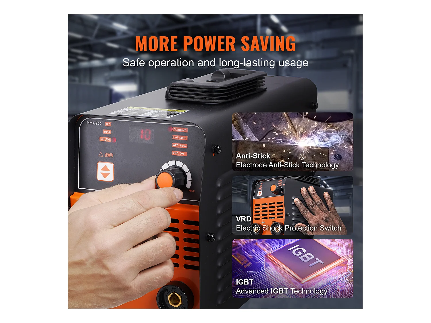 Soudeuse SucceBuy 220V 160A Machine de Soudage à l'Arc Soudeuse TIG à Démarrage à Chaud 2 en 1