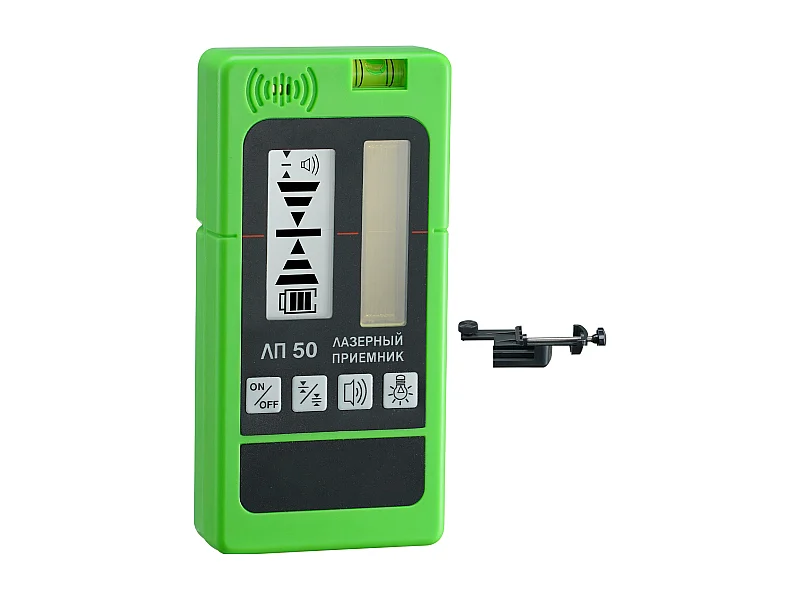 Récepteur Laser SucceBuy, Portée de 60,05 m, Pince Laser Verte et Rouge, Affichage Double LCD Niveau à Bulle Intégré