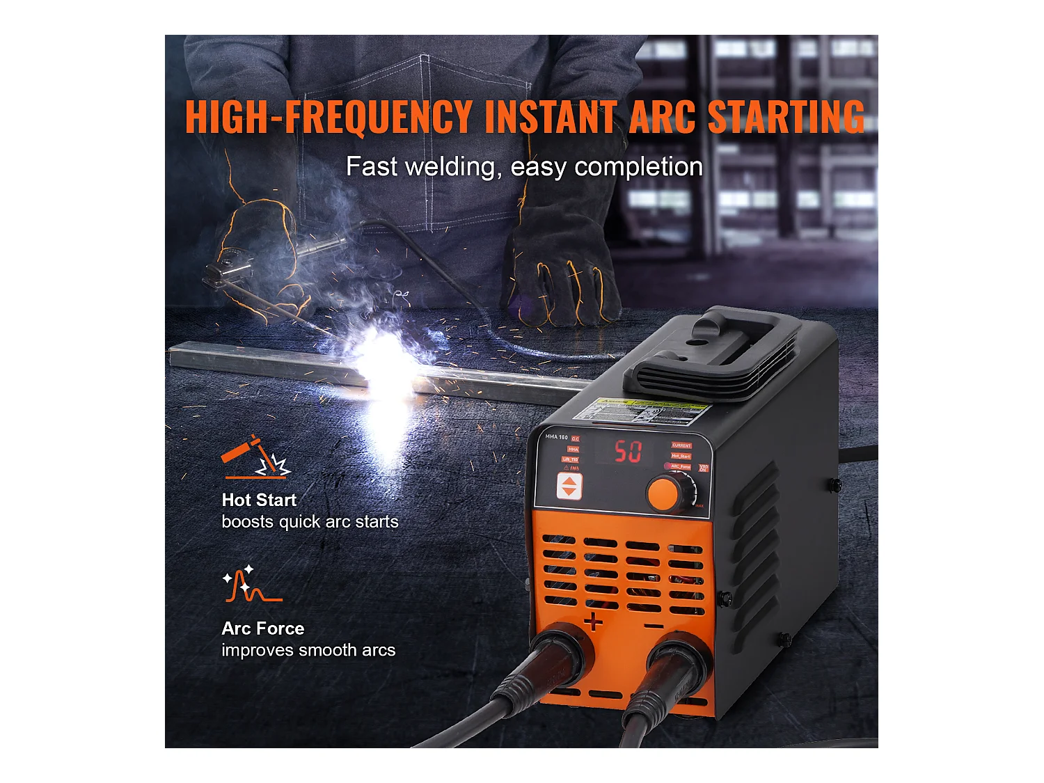 Soldadora SucceBuy Máquina de Soldar por Arco 220V 120A, Soldadora TIG 2 en 1 de Arranque por Calor