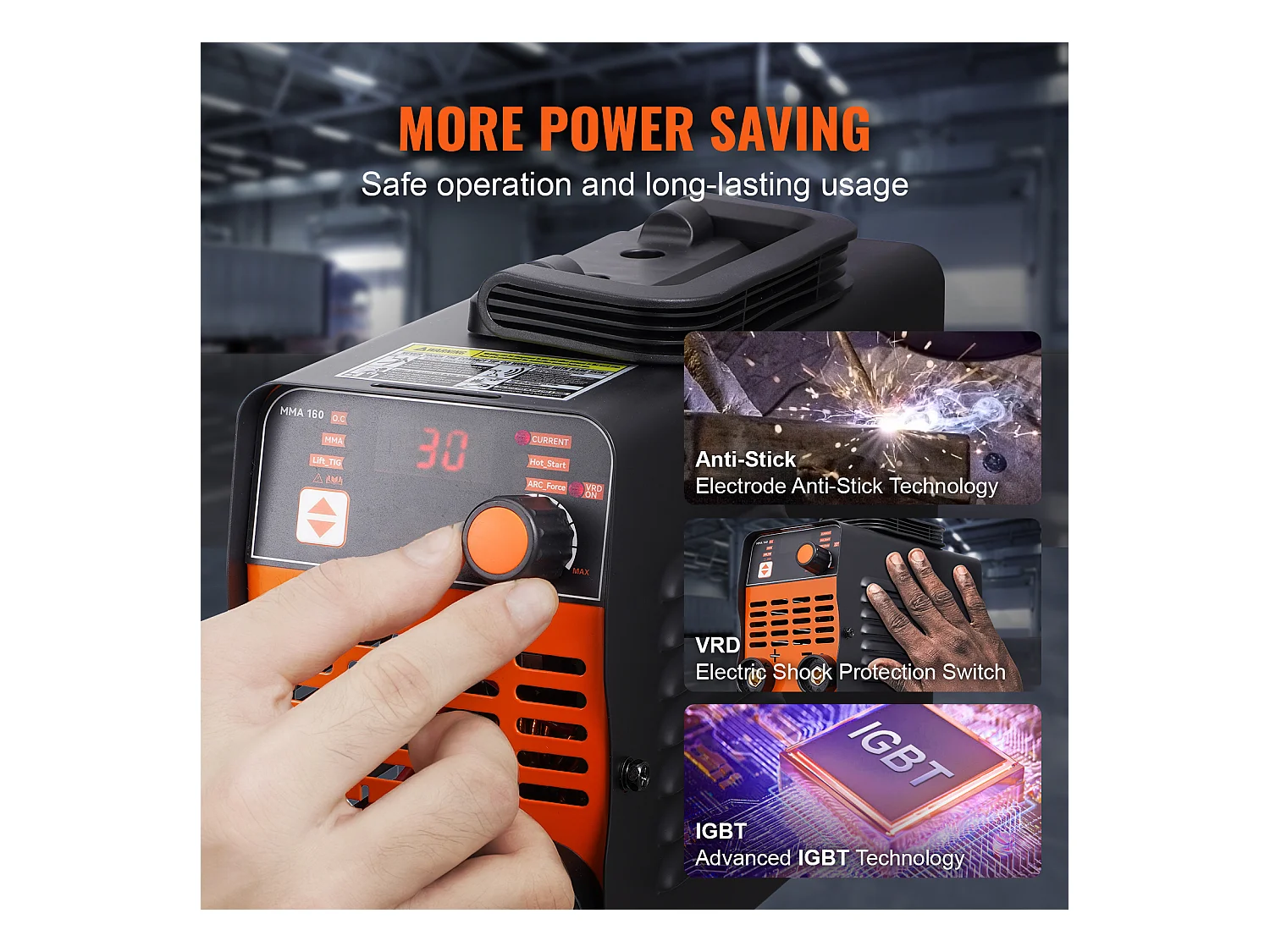 Soldadora SucceBuy Máquina de Soldar por Arco 220V 120A, Soldadora TIG 2 en 1 de Arranque por Calor