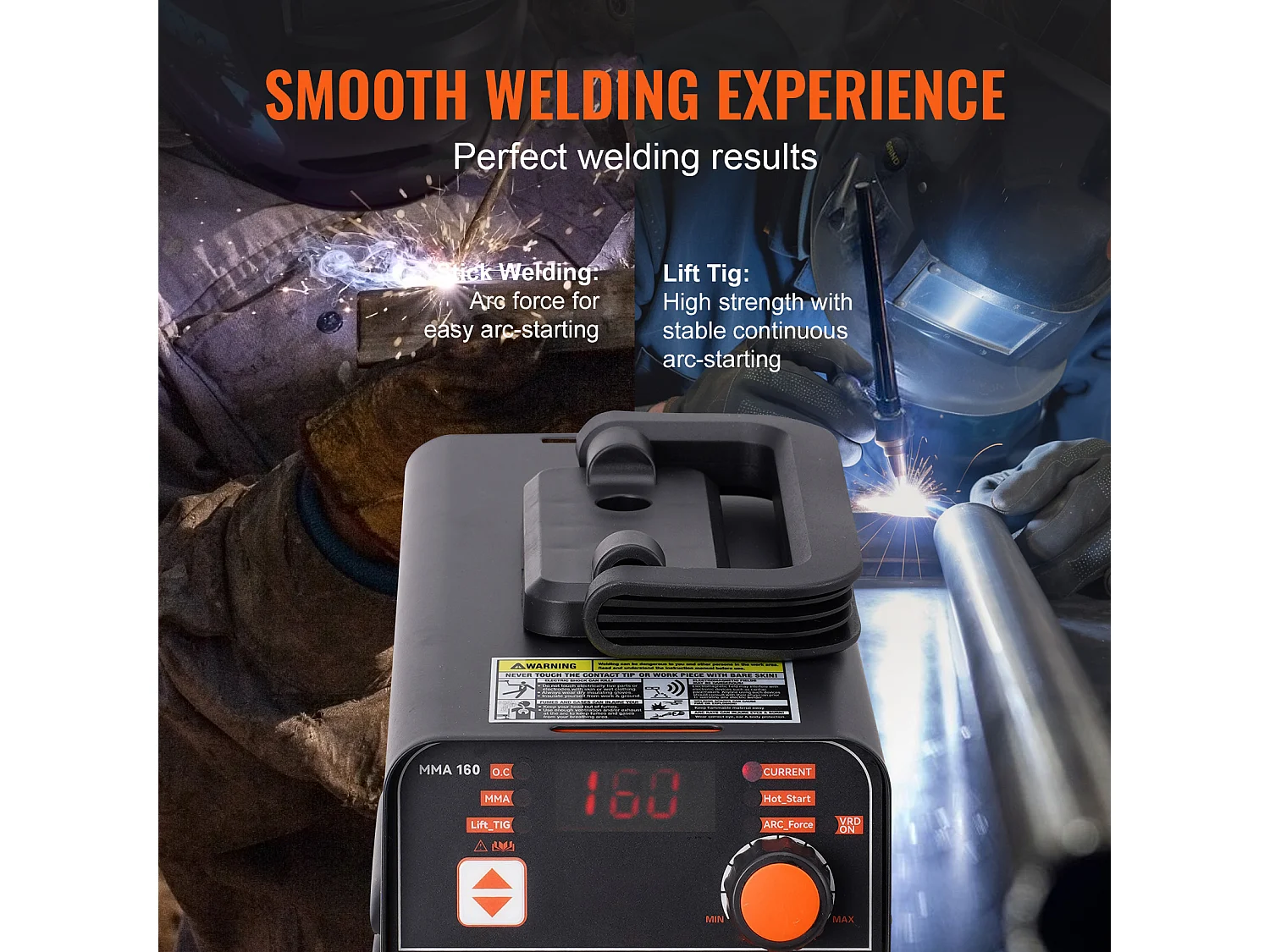 Soudeuse SucceBuy Machine à Souder à Arc 220V 120A, Soudeuse TIG 2 en 1 à Démarrage Chaud