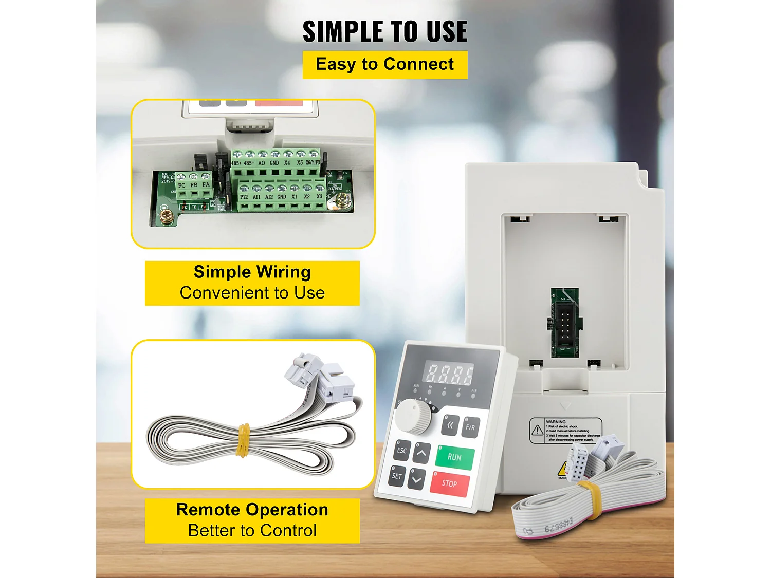 Frequentievariëtor SucceBuy 3 kW, 4 PK Omvormer Hoog Luchtvolume, Regelaar voor Motor Machine Snelheidsbesturing