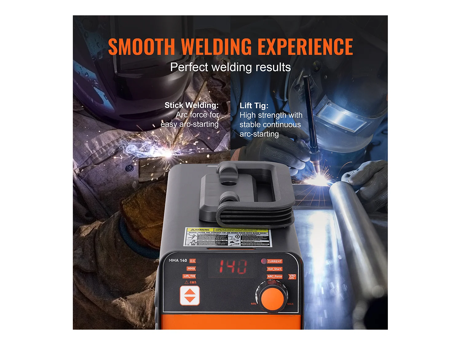 Lasmachine SucceBuy 220V 100A Stick-Bogen-Lasmachine Hot Start Stick/Lift TIG 2-in-1 Lasmachine