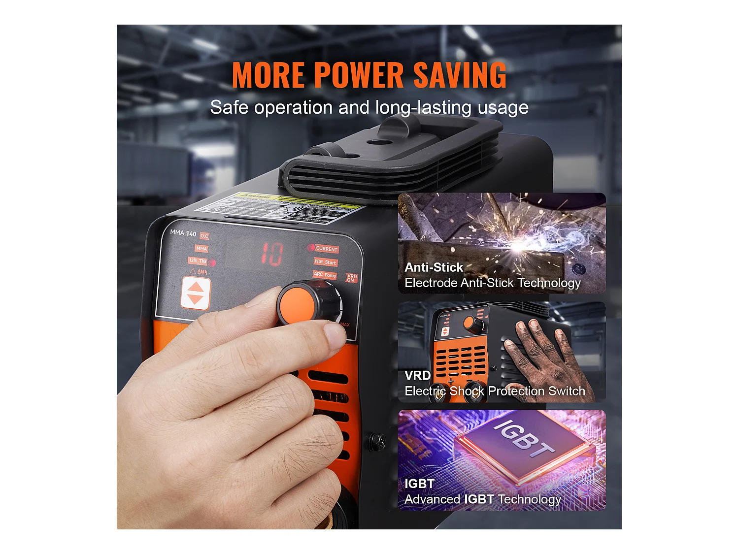 Lasmachine SucceBuy 220V 100A Stick-Bogen-Lasmachine Hot Start Stick/Lift TIG 2-in-1 Lasmachine