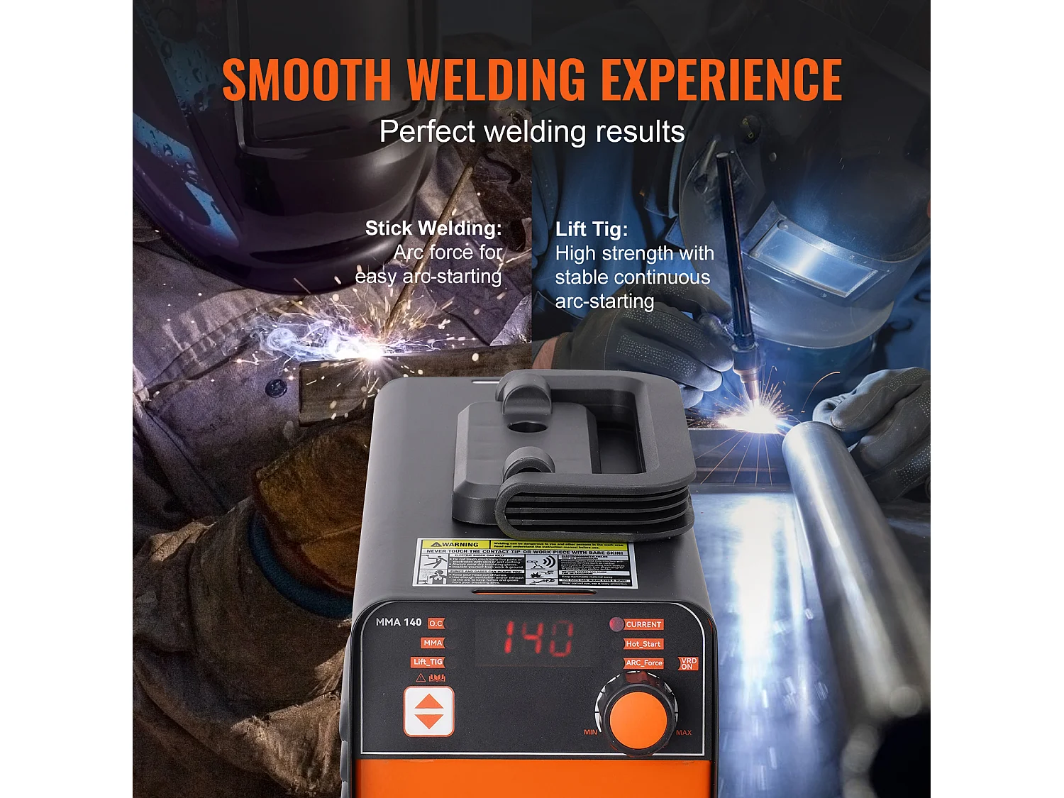 Soudeuse SucceBuy 220V 100A Arc Stick Soudeuse Machine Hot Start Stick/Lift TIG 2 en 1 Soudeuse