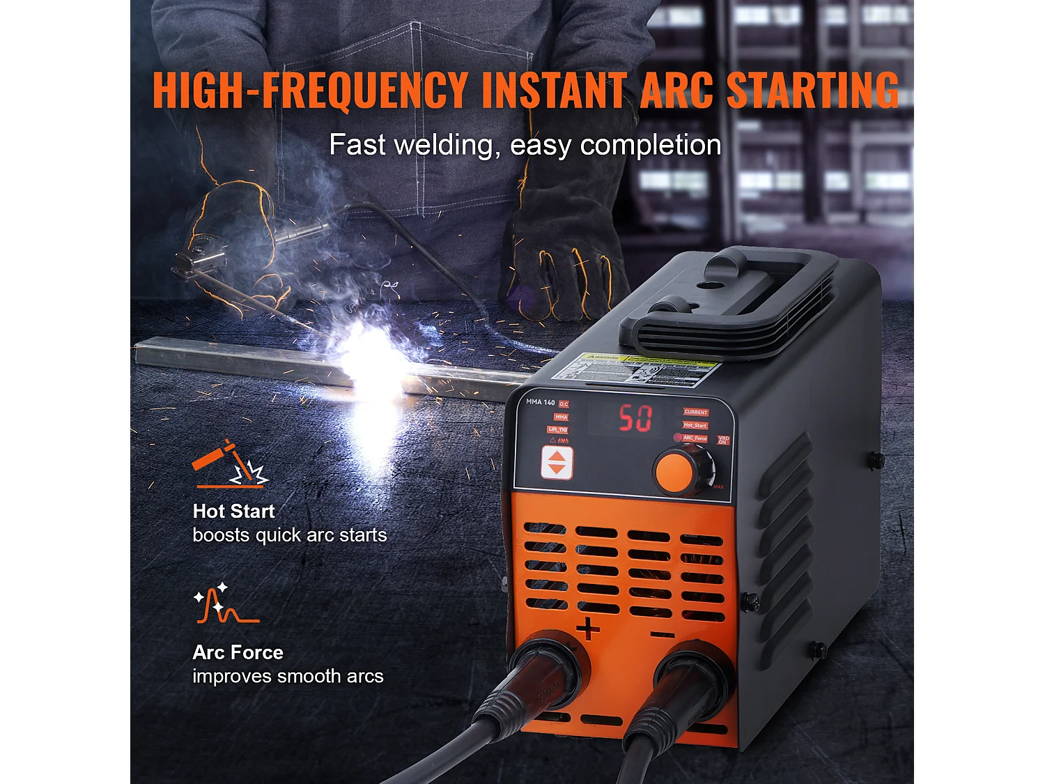 Soudeuse SucceBuy 220V 100A Arc Stick Soudeuse Machine Hot Start Stick/Lift TIG 2 en 1 Soudeuse