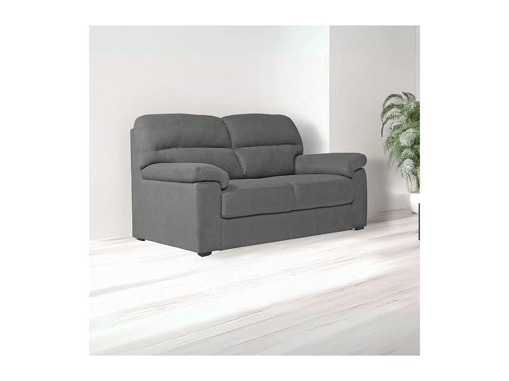 Divano 2 posti Alenda tessuto Penelope22 colore grigio cenere 160x98x92h