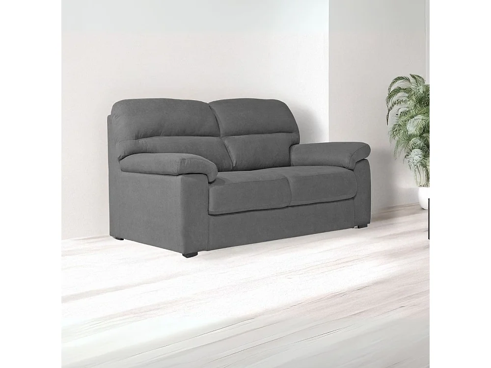 Divano 2 posti Alenda tessuto Penelope22 colore grigio cenere 160x98x92h