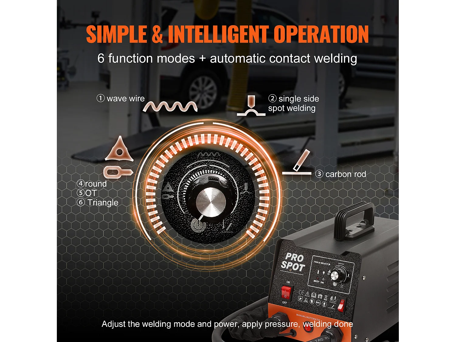 Kit de Réparation de Bosses pour Soudeuse à Goujon SucceBuy 3 KW, Soudeuse par Points, Extracteur de Bosses, 6 Modes de Soudage