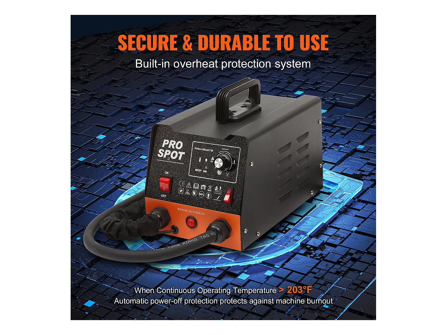 Kit de Réparation de Bosses pour Soudeuse à Goujon SucceBuy 3 KW, Soudeuse par Points, Extracteur de Bosses, 6 Modes de Soudage