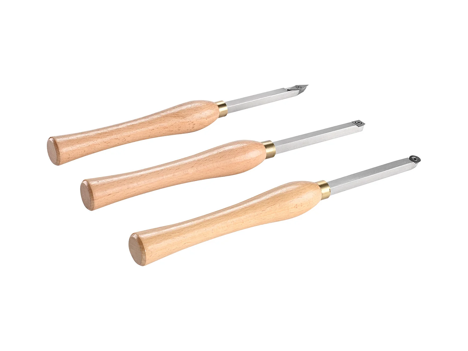 SucceBuy 3-Turnierschere-Set, Holztournwerkzeuge aus Carbid mit Stahl und Werkzeugkasten