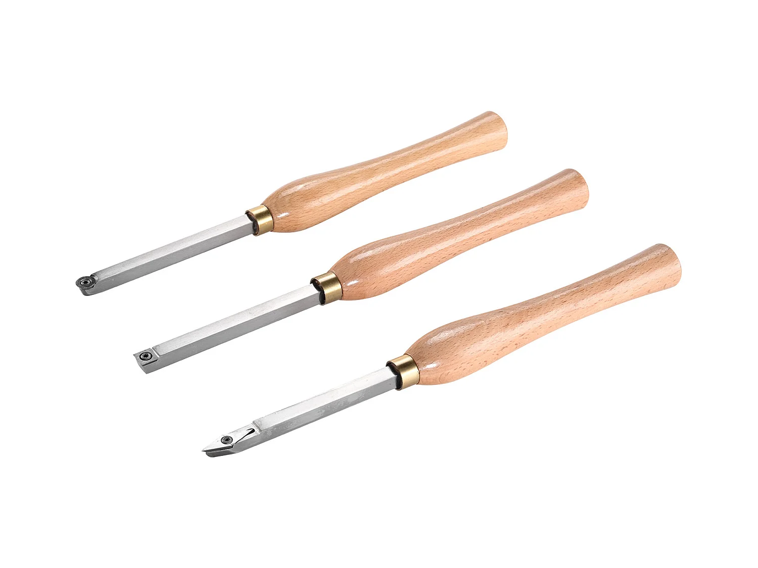 SucceBuy 3-Turnierschere-Set, Holztournwerkzeuge aus Carbid mit Stahl und Werkzeugkasten