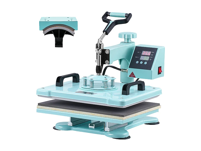 Warmteoverdrachtspers SucceBuy Warmteoverdrachtmachine 30,48 x 38,1 cm voor T-shirts en Hoeden 2 in 1 Groen