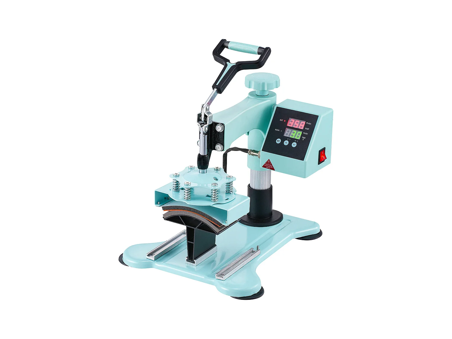 Presse à Chaud SucceBuy Machine de Transfert de Chaleur 30,48 x 38,1 cm pour T-Shirts et Chapeaux 2 en 1 Verte