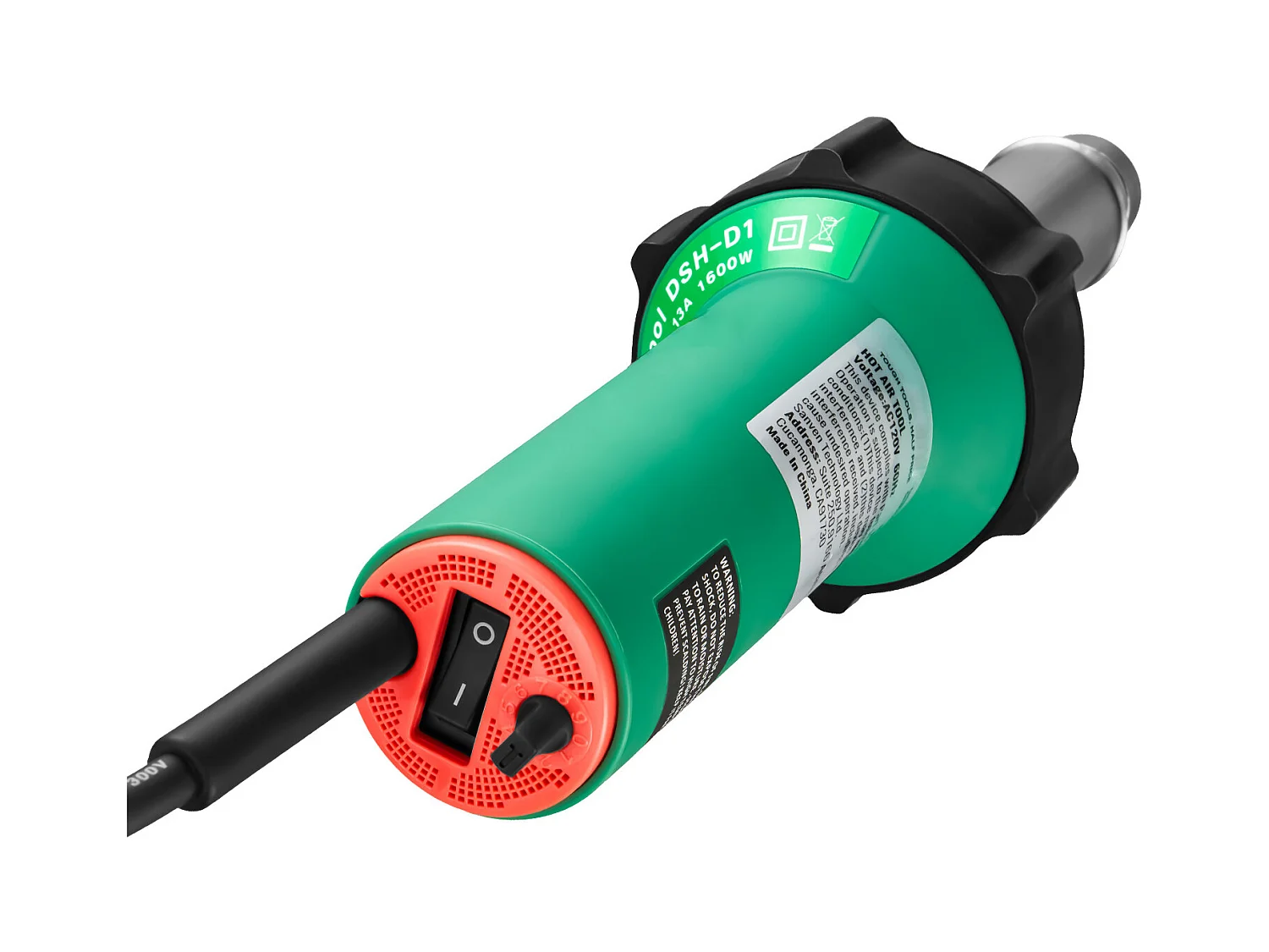 Pistola Termica SucceBuy Saldatrice ad Aria Calda per Plastica da 1600 W con 17 Accessori: Cassetta degli Attrezzi, Ugello, Rullo, Lame per PP/PE/PVC