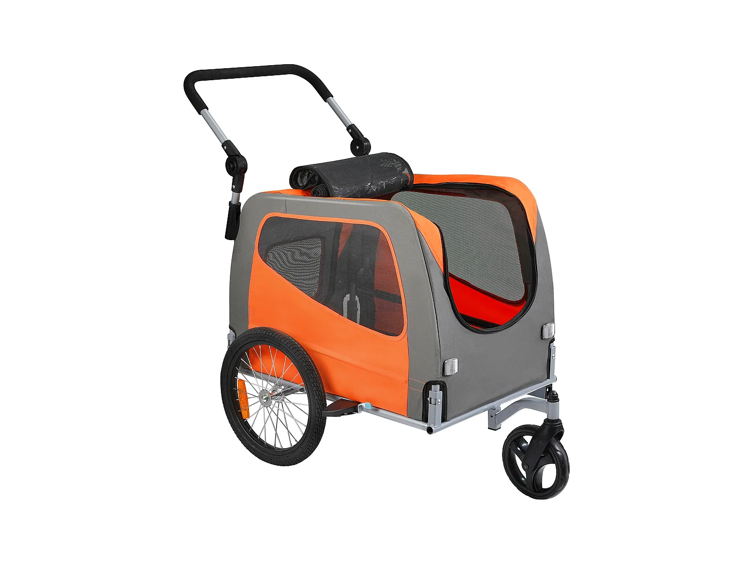 Reboque de Bicicleta 2 em 1, SucceBuy Reboque e Carrinho para Animais de Estimação, Capacidade de Transporte de Cães e Gatos de 30 kg, Resistente à Água