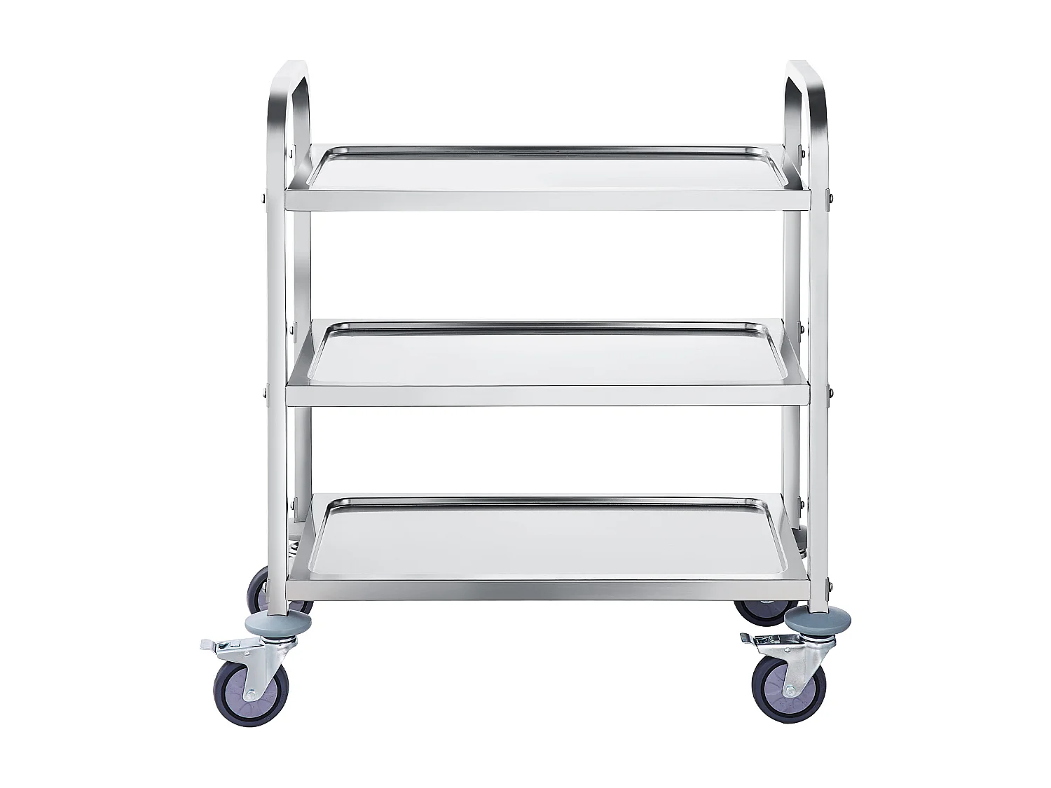 Carro de Herramientas SucceBuy Carro de Herramientas de 3 Niveles de Acero Inoxidable, 181 kg, Móvil, para Laboratorio Clínico