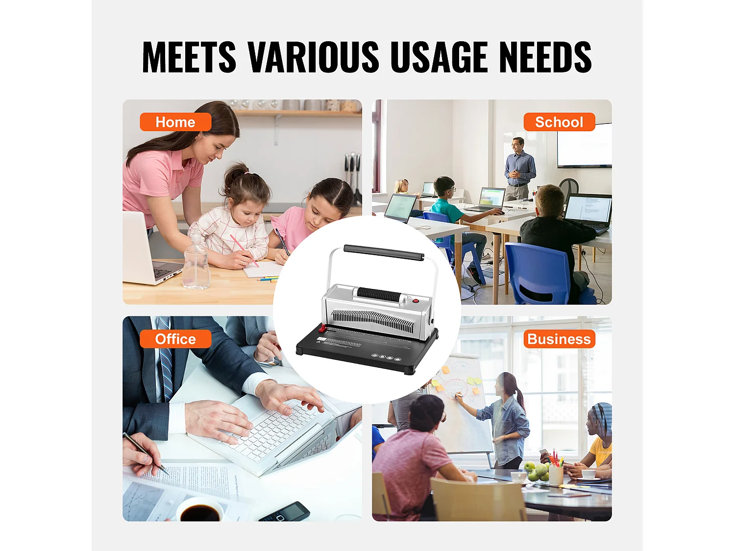 Relieuse Machine à Relier en Spirale SucceBuy Coil 100 Épines, Reliure Électrique