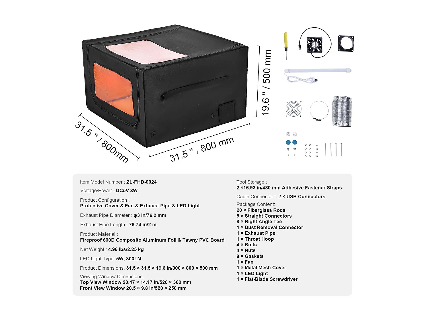 Grabador Láser SucceBuy Grabador Láser de 80.01 x 80.01 x 49.78 cm con Carcasa Ignífuga