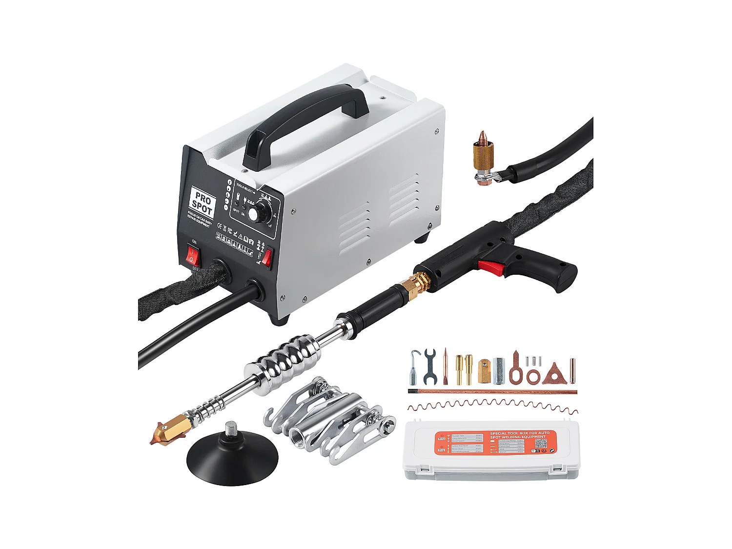 Kit de Réparation de Bosses pour Soudeuse à Goujon SucceBuy Machine d'Extraction de Bosses par Soudage par Points avec 7 Modes