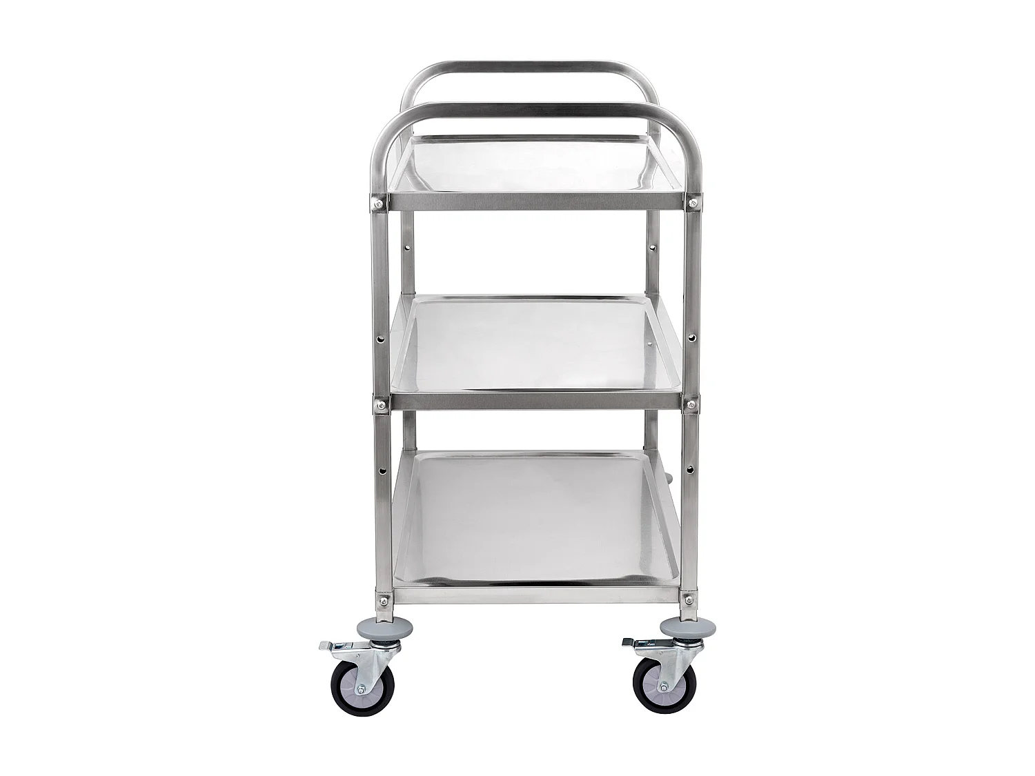 Chariot à Outils SucceBuy Chariot Utilitaire à 3 Niveaux, Chariot à Roulettes sur Roulettes, 95 x 50 x 95 cm, 204kg , 6 Crochets