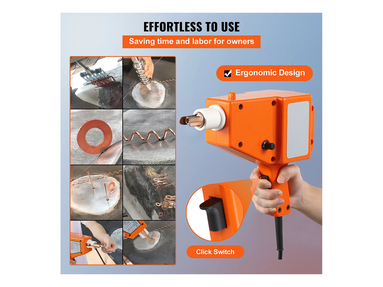 Kit de Réparation de Bosses pour Carrosserie SucceBuy 800 VA Soudeur de Goujons Extracteur de Bosses Spot