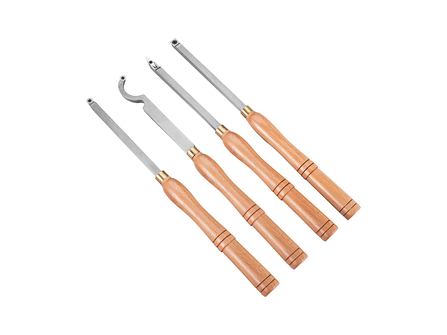 Insiemi di Scalpelli SucceBuy Insieme di Strumenti per Tornitura su Legno 4 Pezzi, Scalpelli da Tornio in Carburo