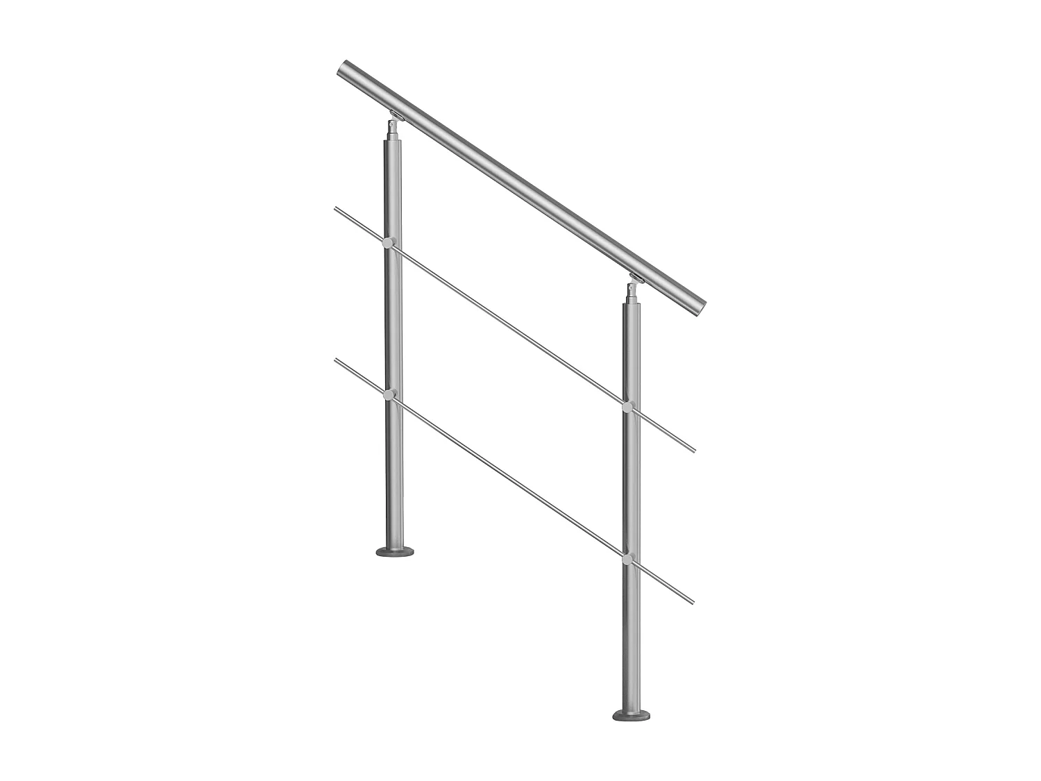 Main Courante SucceBuy Rambardes pour Marches Extérieures 2 Barres Transversales pour Porche et Terrasse 100CM