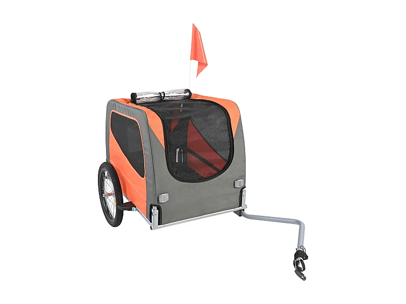 2-in-1-Fahrradanhänger, SucceBuy Haustier-Fahrradanhänger, Fahrradträger für Hunde und Katzen, Tragkraft 30 kg, wasserabweisender Stahl