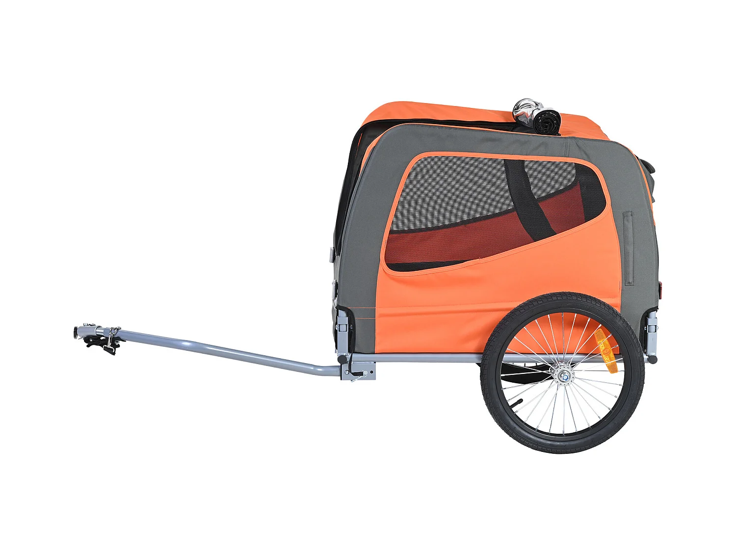 Remorque 2in1 de Vélo, SucceBuy Remorque pour Vélo pour Animaux de Compagnie, Porte-Vélo pour Chien et Chat, Charge de 30 kg, Acier Résistant à l'Eau