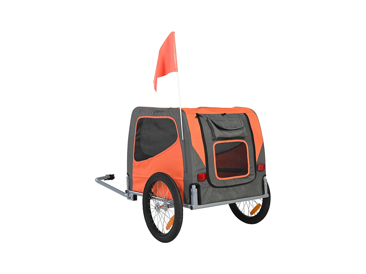 Remorque 2in1 de Vélo, SucceBuy Remorque pour Vélo pour Animaux de Compagnie, Porte-Vélo pour Chien et Chat, Charge de 30 kg, Acier Résistant à l'Eau