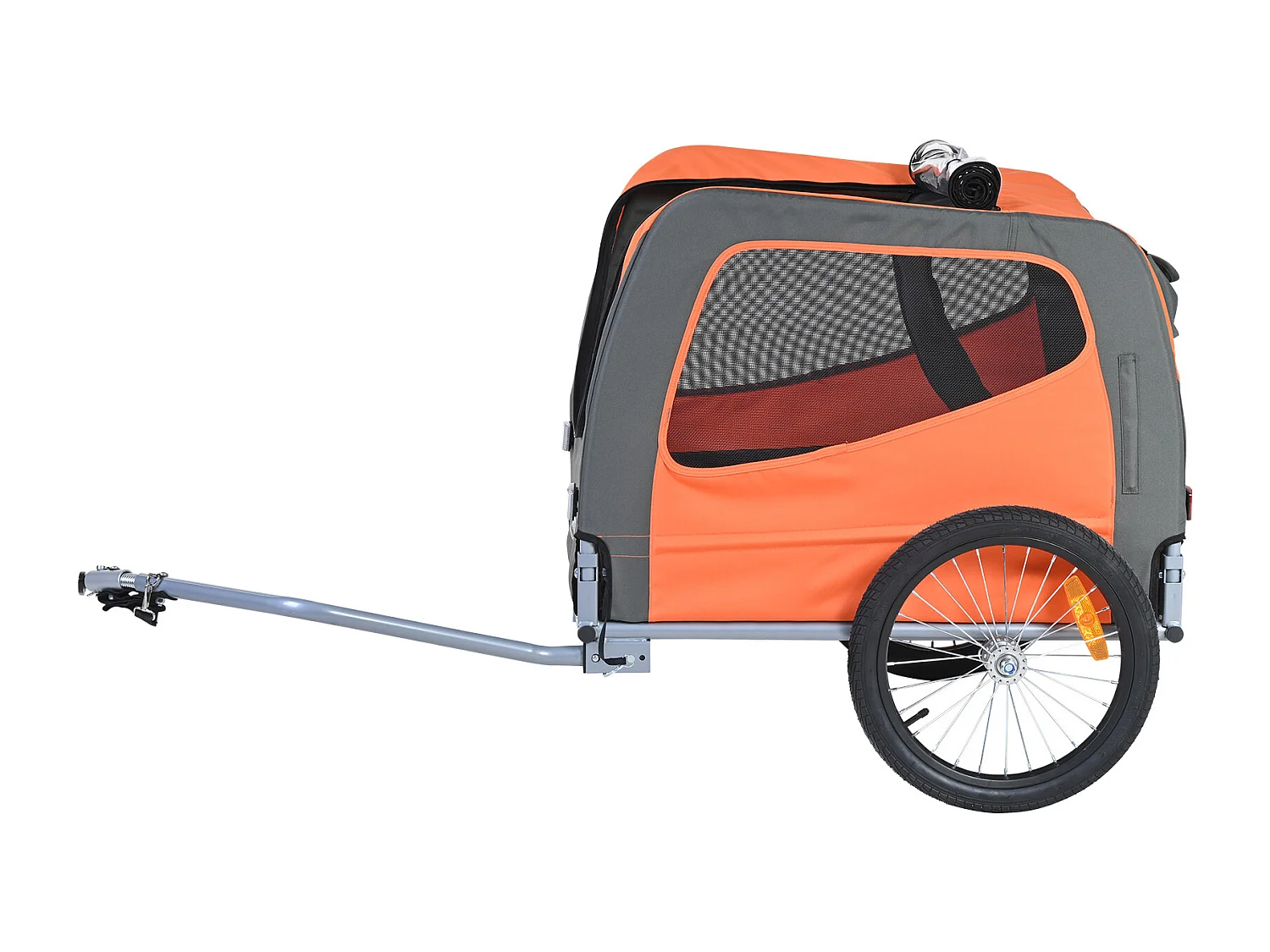 Remorque 2in1 de Vélo, SucceBuy Remorque pour Vélo pour Animaux de Compagnie, Porte-Vélo pour Chien et Chat, Charge de 30 kg, Acier Résistant à l'Eau