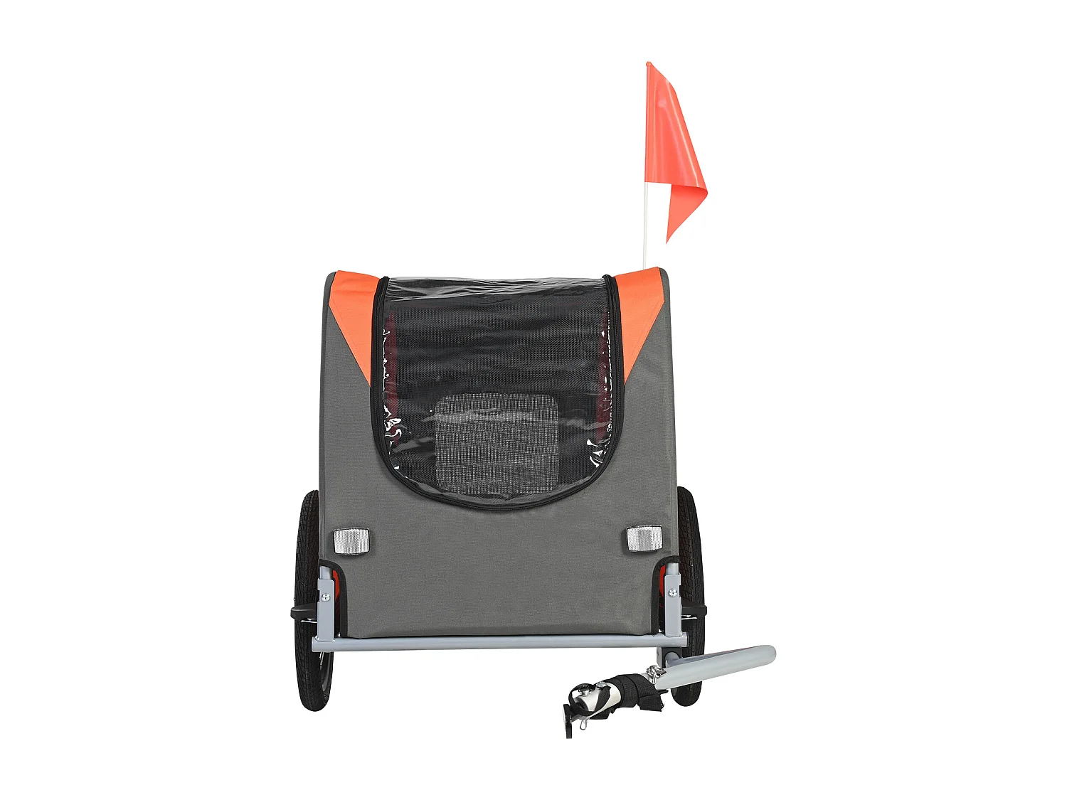 Remorque 2in1 de Vélo, SucceBuy Remorque pour Vélo pour Animaux de Compagnie, Porte-Vélo pour Chien et Chat, Charge de 30 kg, Acier Résistant à l'Eau